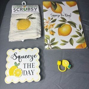 4 pc New Lemon Squeeze the Day Theme Bundle NWT